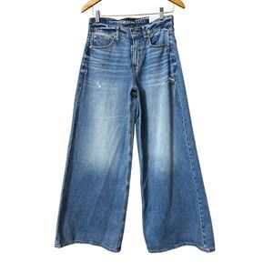 American eagle dreamy drape super high rise ultra wide leg cool classic jeans si